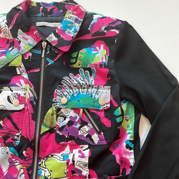 Peter Nygard - no size, stretch retro jacket/bomber - Picture 3 of 10